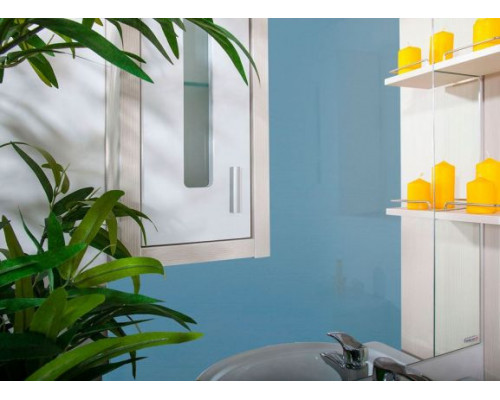 Зеркало-шкаф Бриклаер Бали 90 светлая лиственница/белый глянец L