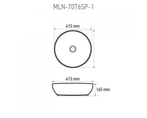 Накладная раковина Melana MLN-7076SP-1 41,5*41,5
