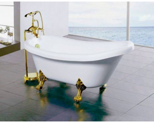 Акриловая ванна Gemy G9030 A 175х82 ножки золото