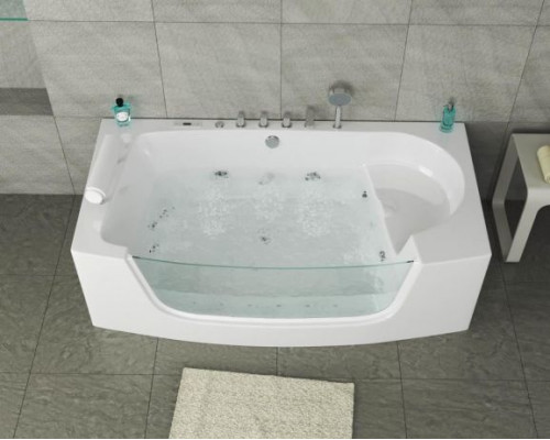 Гидромассажная ванна Grossman GR-18590 185х90 со стеклянной стенкой