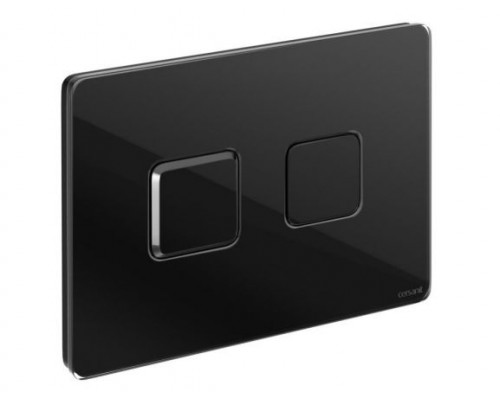 Клавиша смыва Cersanit Accento Square для Aqua 50 пневматическая черная глянцевая/стекло