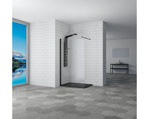 Душевая перегородка RGW Walk-in WA-002 B 80*195 профиль черный без поддона