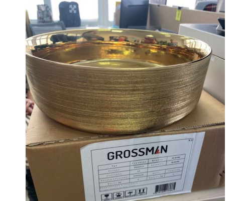 Накладная раковина Grossman GR-5010GG 35,5*35,5 золото