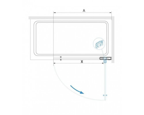 Шторка на ванну RGW Screens 011110285-31 85*150 с доводчиком тонированное стекло