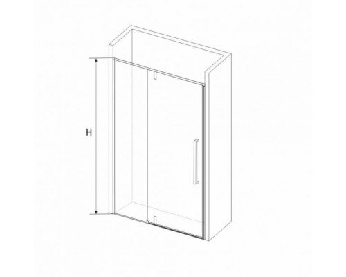 Душевая дверь в нишу RGW Stilvoll SV-03 100*200 с фиксированным стеклом без поддона