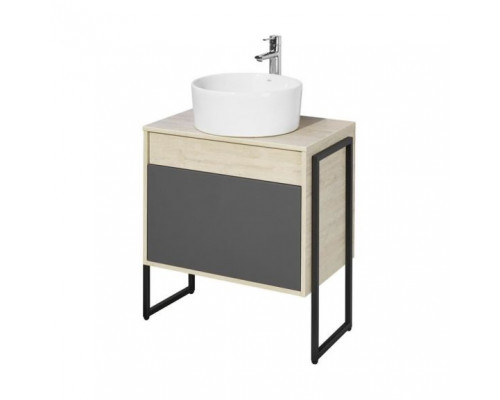 Комплект мебели Aquaton Лофт Урбан 65 серый графит/дуб орегон (раковина Roca Mila 40*40)