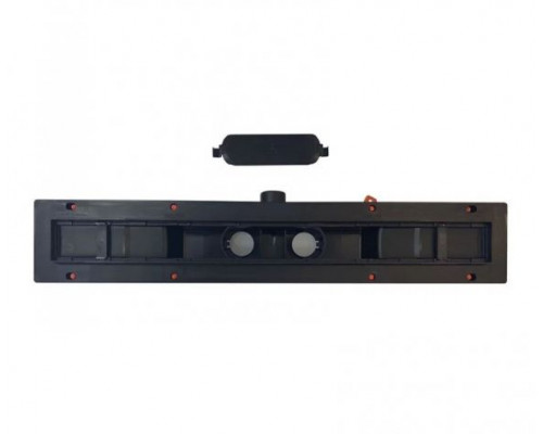 Душевой лоток MCH/Vecon Klasik/Floor Black V550KB с основой под плитку боковой выпуск черный