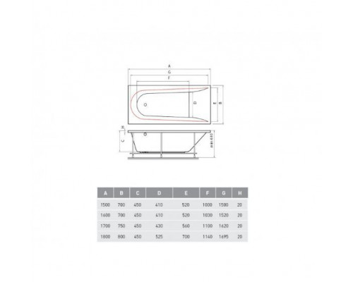 Акриловая ванна Vayer Boomerang 170х75 (комплект)