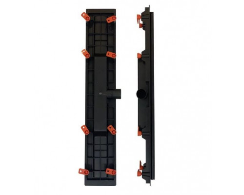 Душевой лоток MCH/Vecon Klasik/Floor Black V550KB с основой под плитку боковой выпуск черный