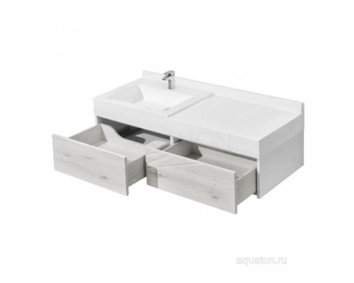 Комплект мебели Aquaton Сакура 120 белый глянец/ольха наварра