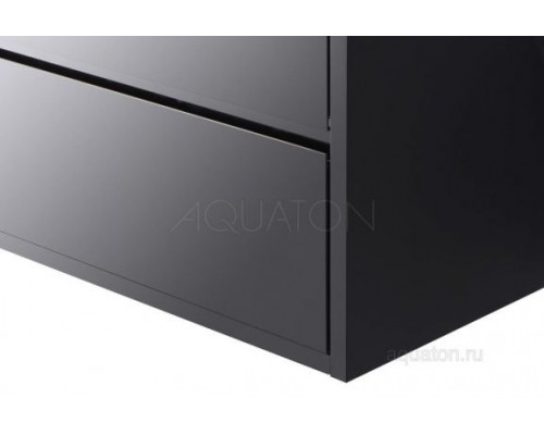 Комплект мебели Aquaton Римини 60 New черный глянец
