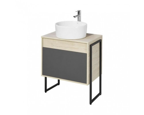 Комплект мебели Aquaton Лофт Урбан 65 серый графит/дуб орегон (раковина Roca Mila 40*40)