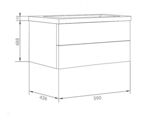 Комплект мебели MarkaOne Mix 60П белый глянец, ручки рейлинг (ручка 32см)